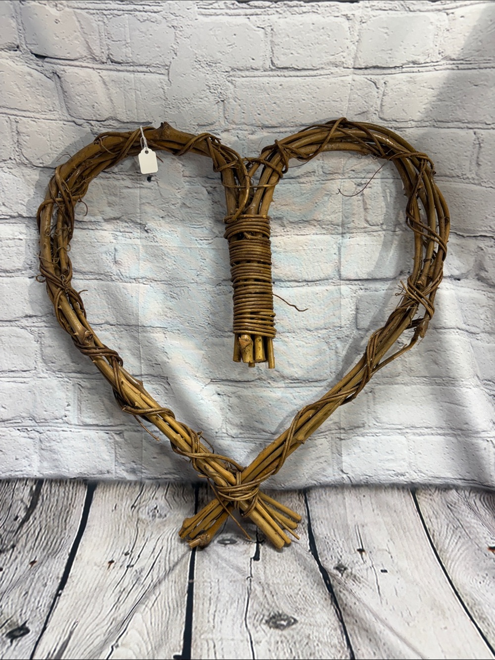 Marshalls Wicker Heart Wall Decor in Brown wood